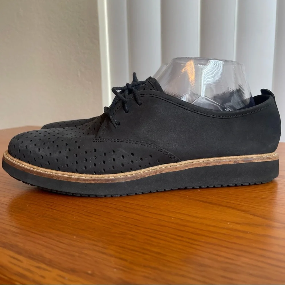 Clarks Artisan Women’s Glick Resseta Oxford Black Nubuck Size 9 - Picture 2 of 13